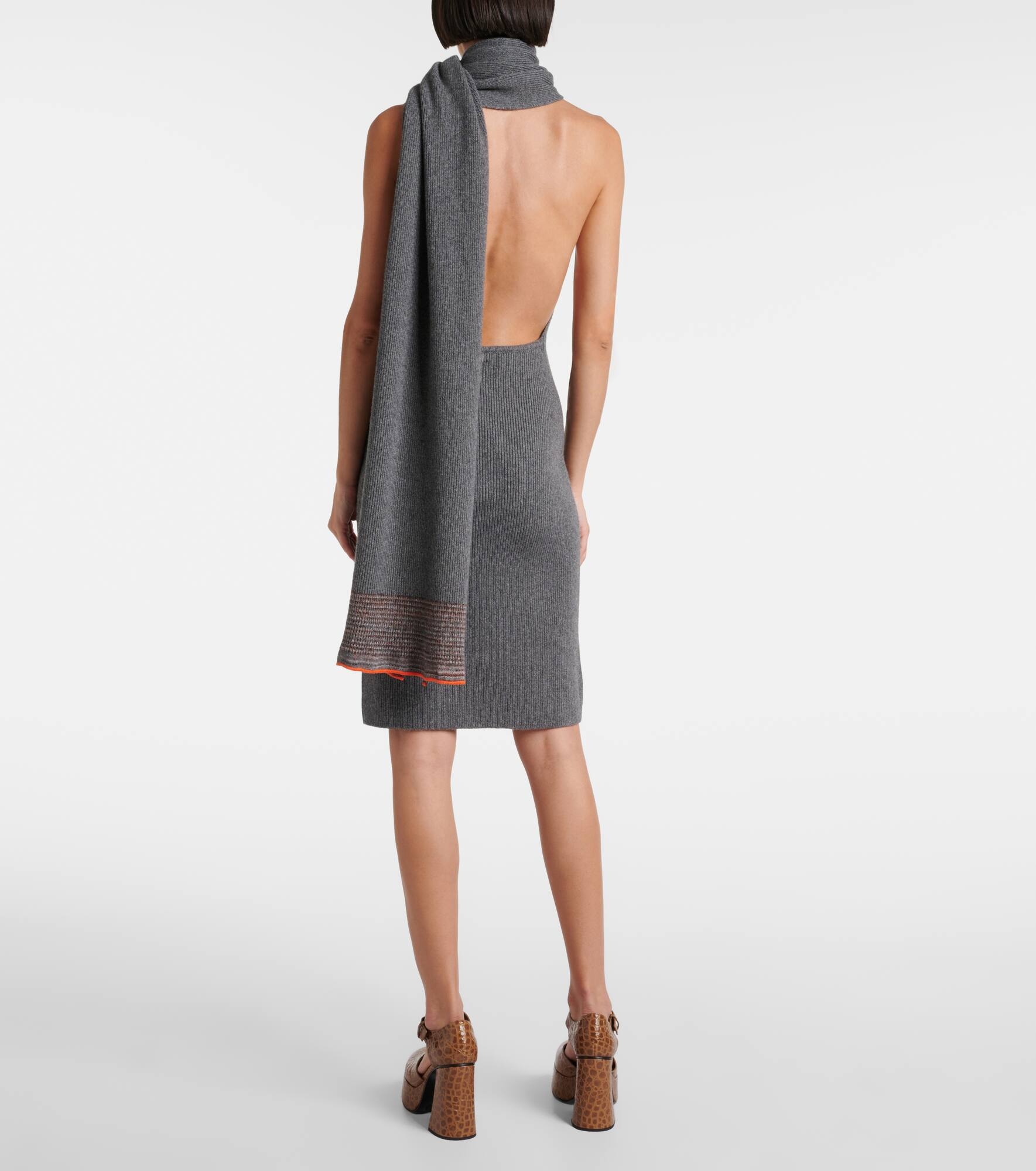 Wool and cashmere-blend minidress - 3