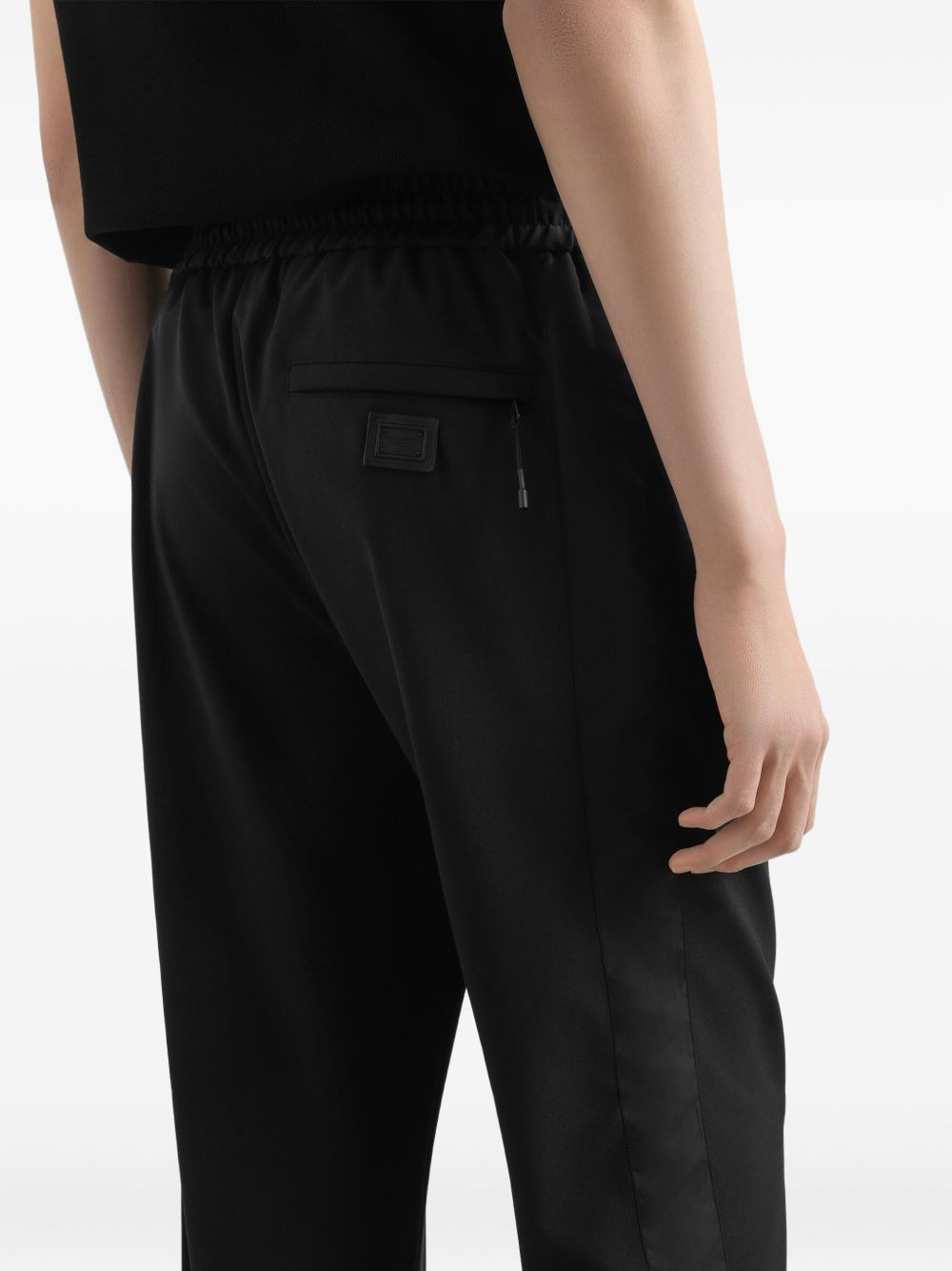 drawstring straight-leg trousers - 5