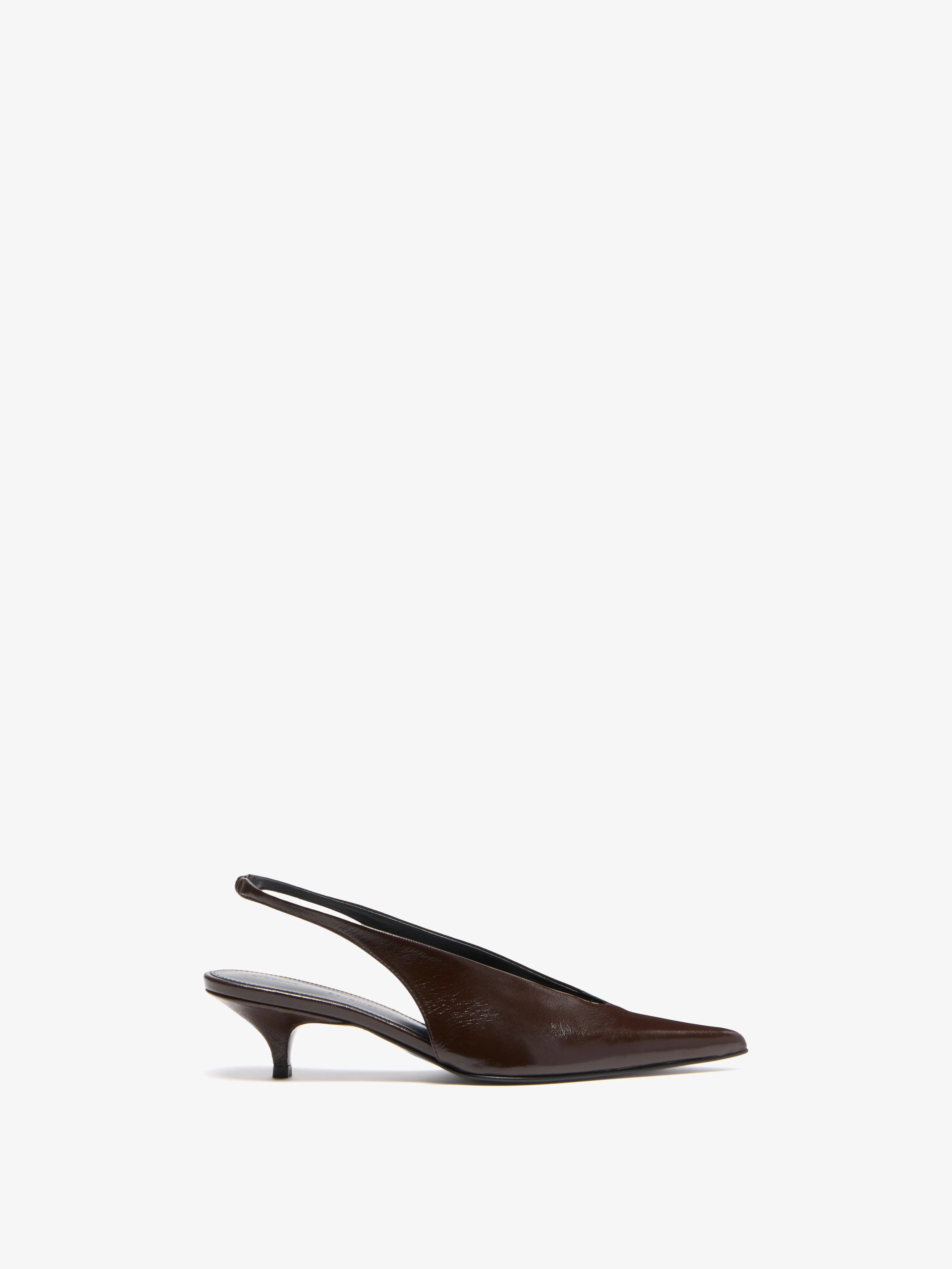 Slash Slingbacks in Slick Nappa - 1