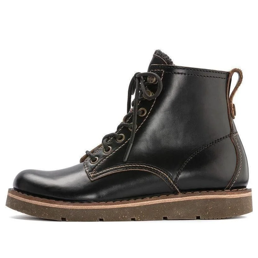 (WMNS) Birkenstock Birmingham Lace Women Natural Leather Oiled Narrow Fit 'Black' 1023695 - 1