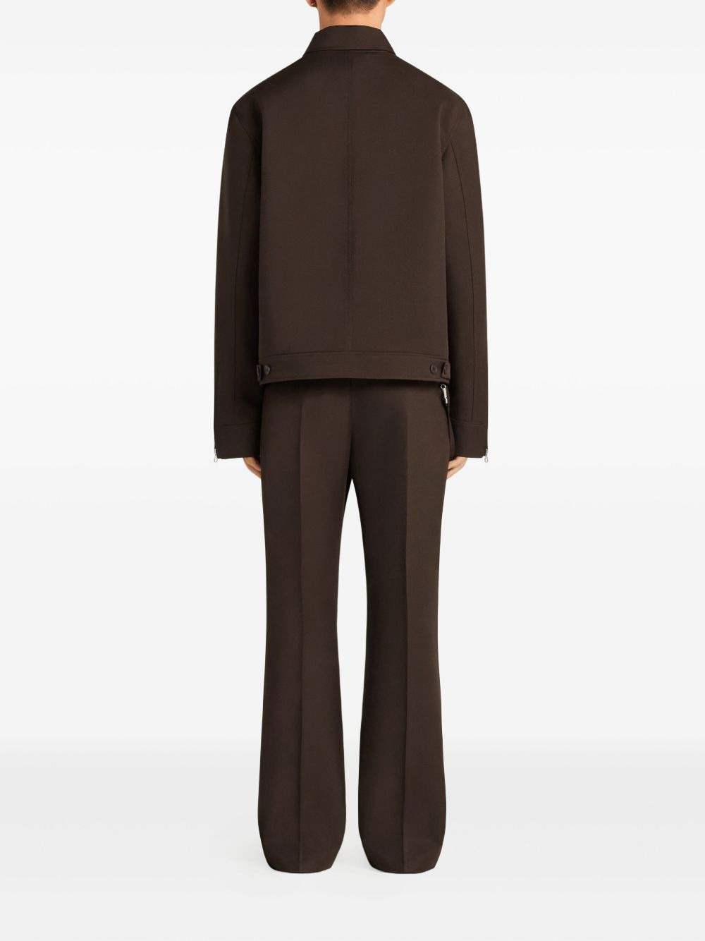 collared zip-up jacket - 4