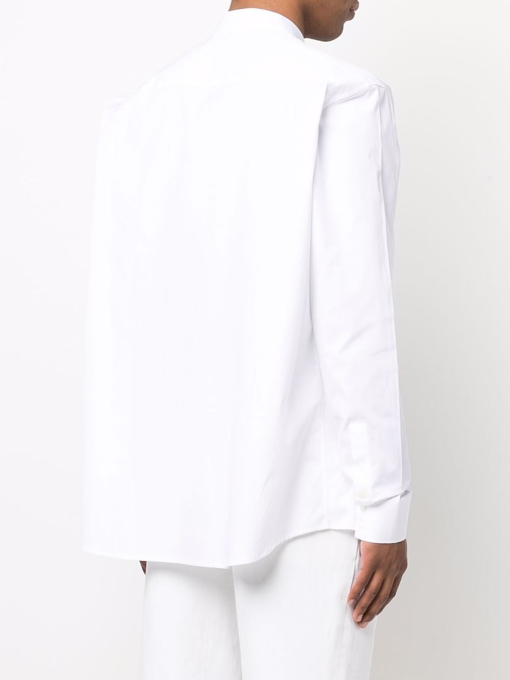 Mandarin-collar long-sleeve shirt - 4