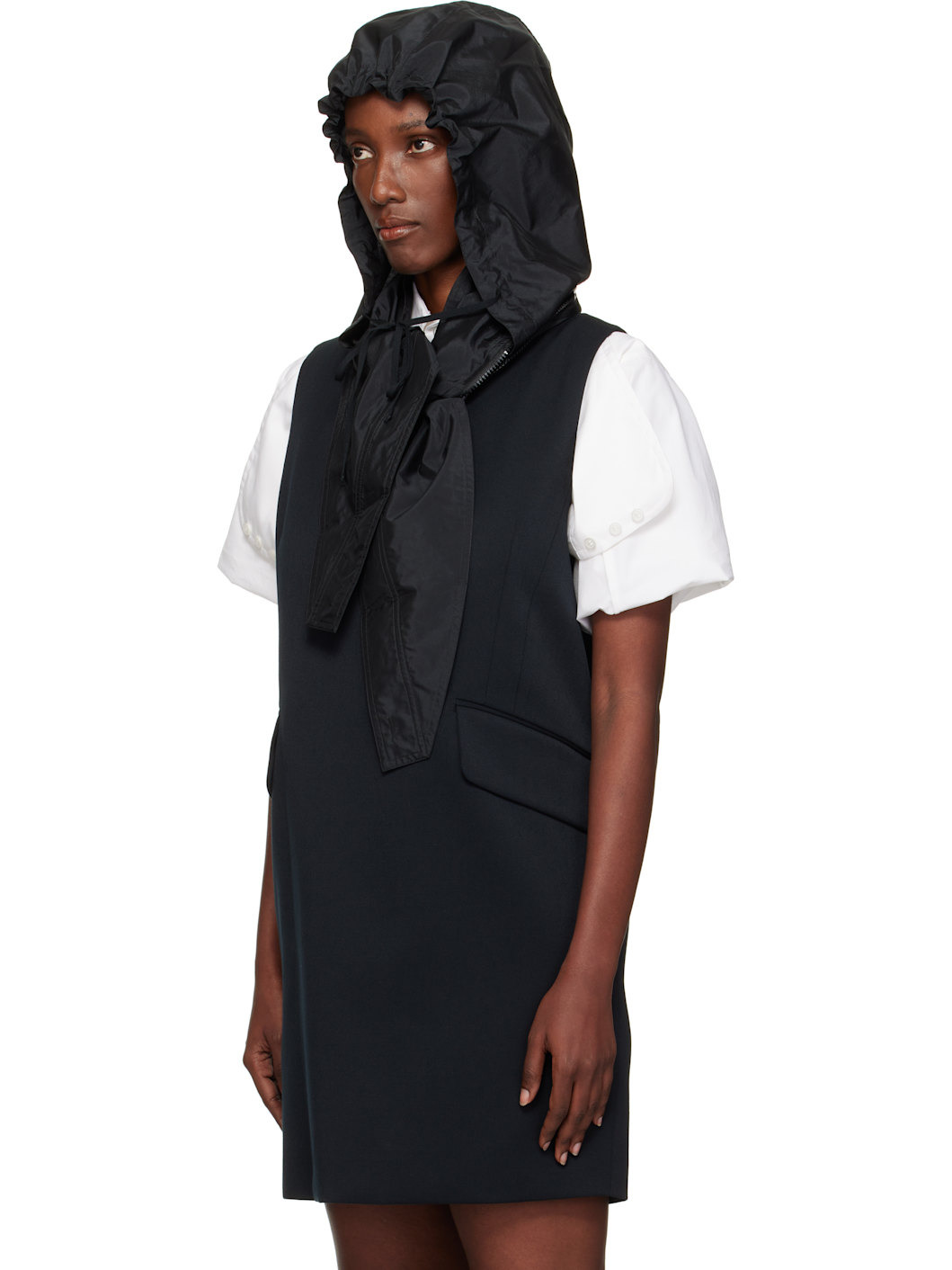 Black Hooded Scarf - 4