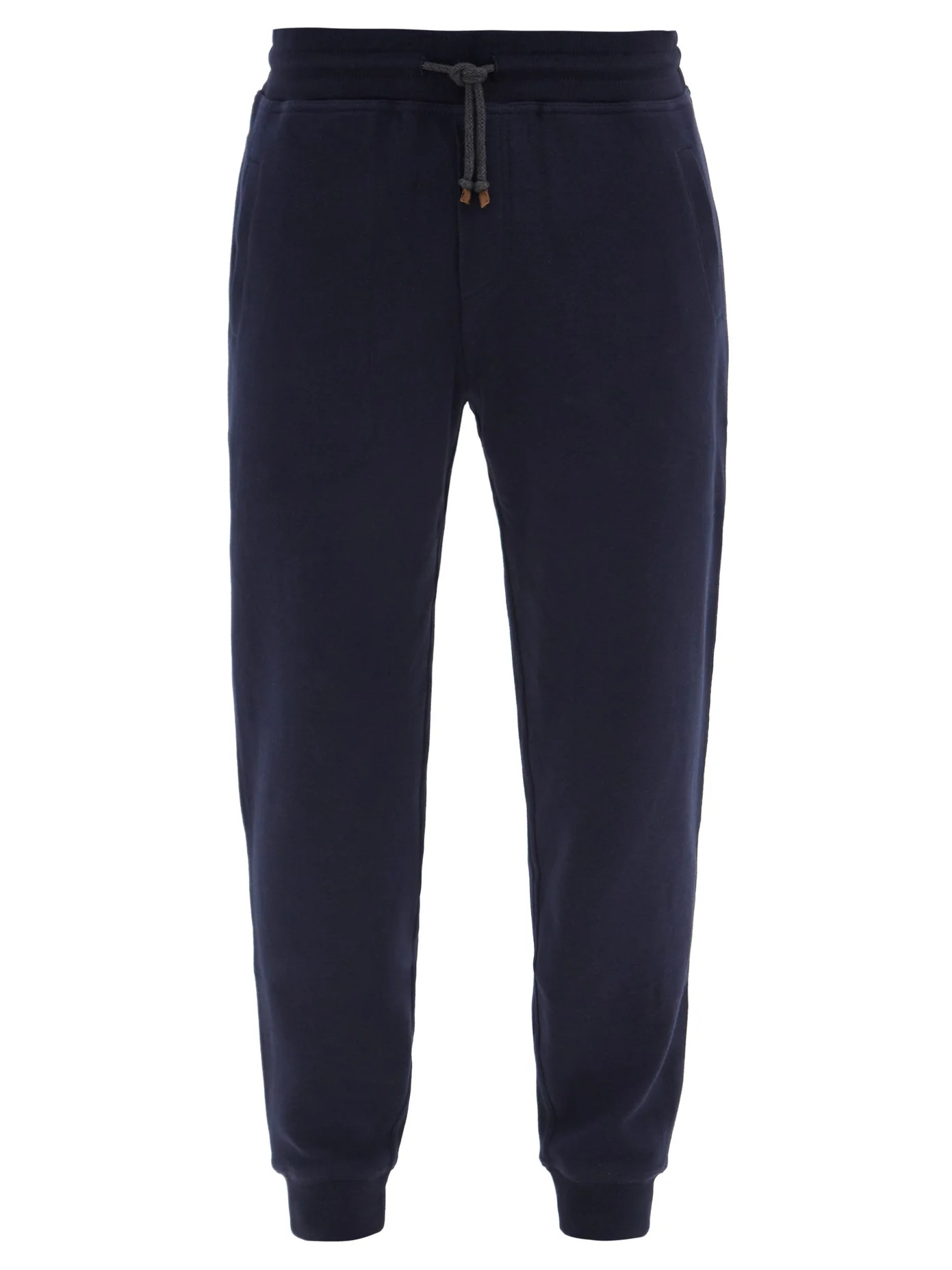 Slim-fit cotton-blend jersey track pants - 1