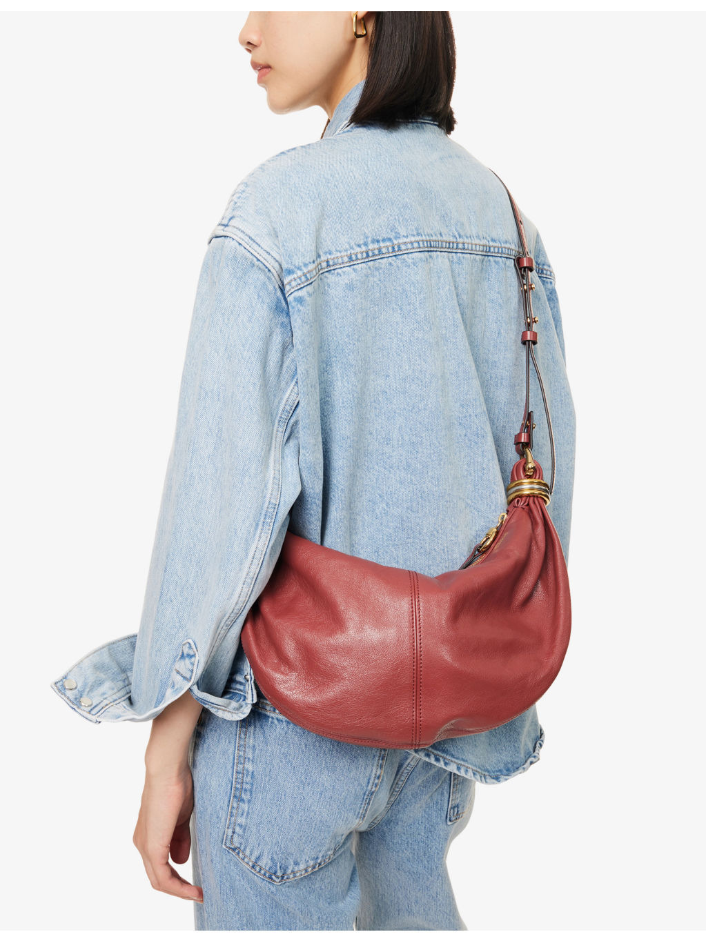 Bracelet Small Leather Hobo Bag - 6