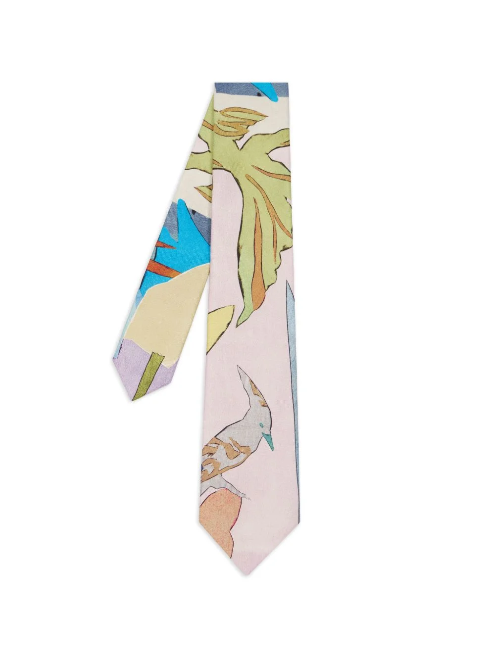 River Collage-print tie - 1
