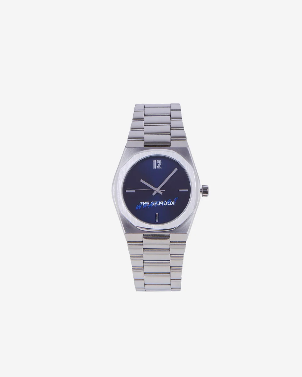 WHAT IS SILVER WATCH WITH BLUE DIAL - 1