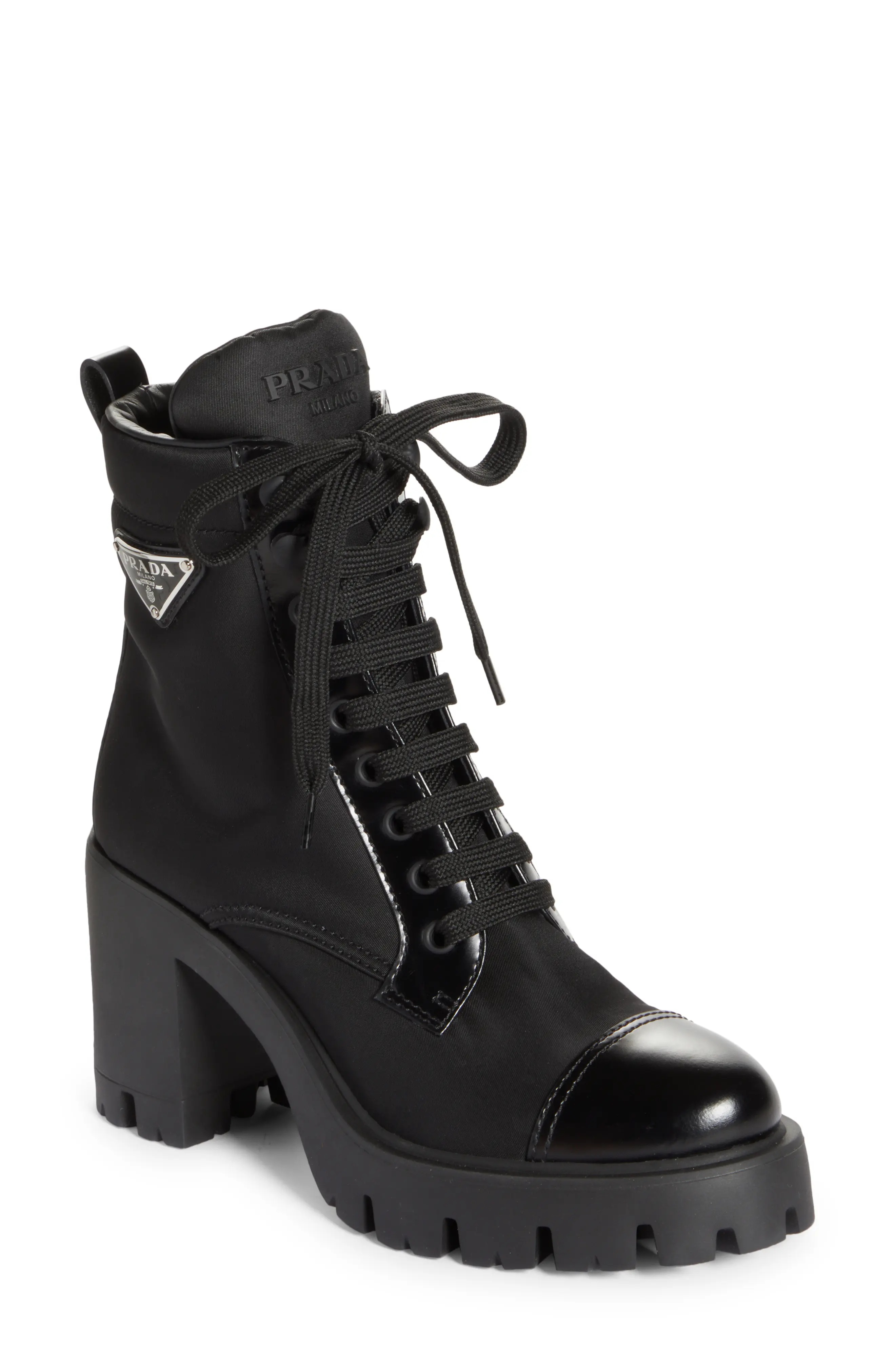 Prada New Brixxen Re-Nylon Combat Boot | nordstrom | REVERSIBLE