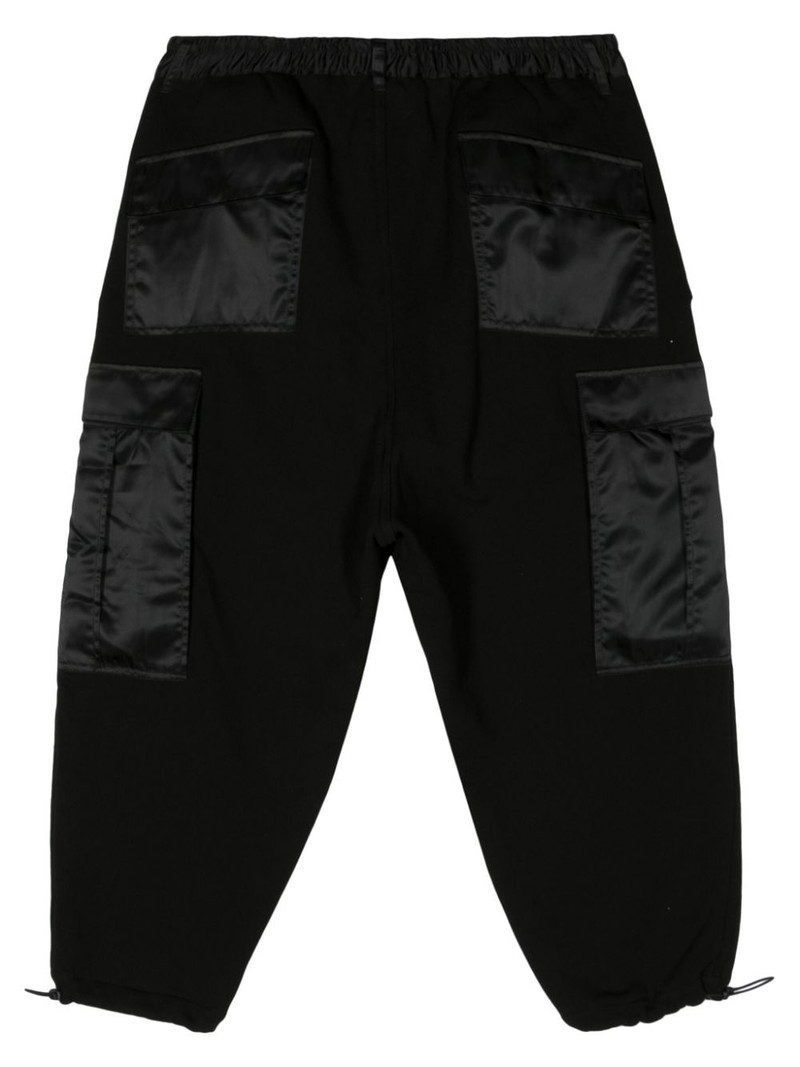 Junya Watanabe MAN satin-trim cotton track pants outlook