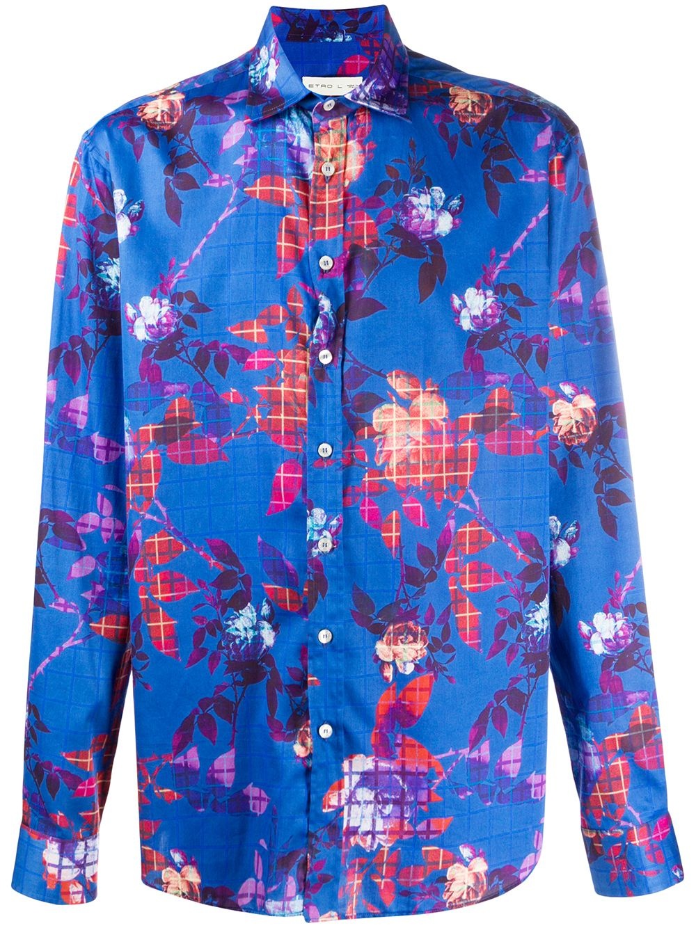 floral-print cotton shirt - 1