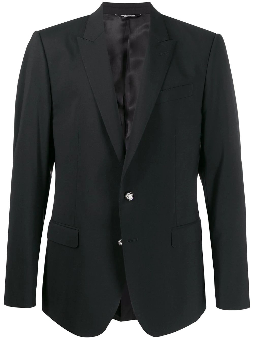 tailored button-front blazer - 1