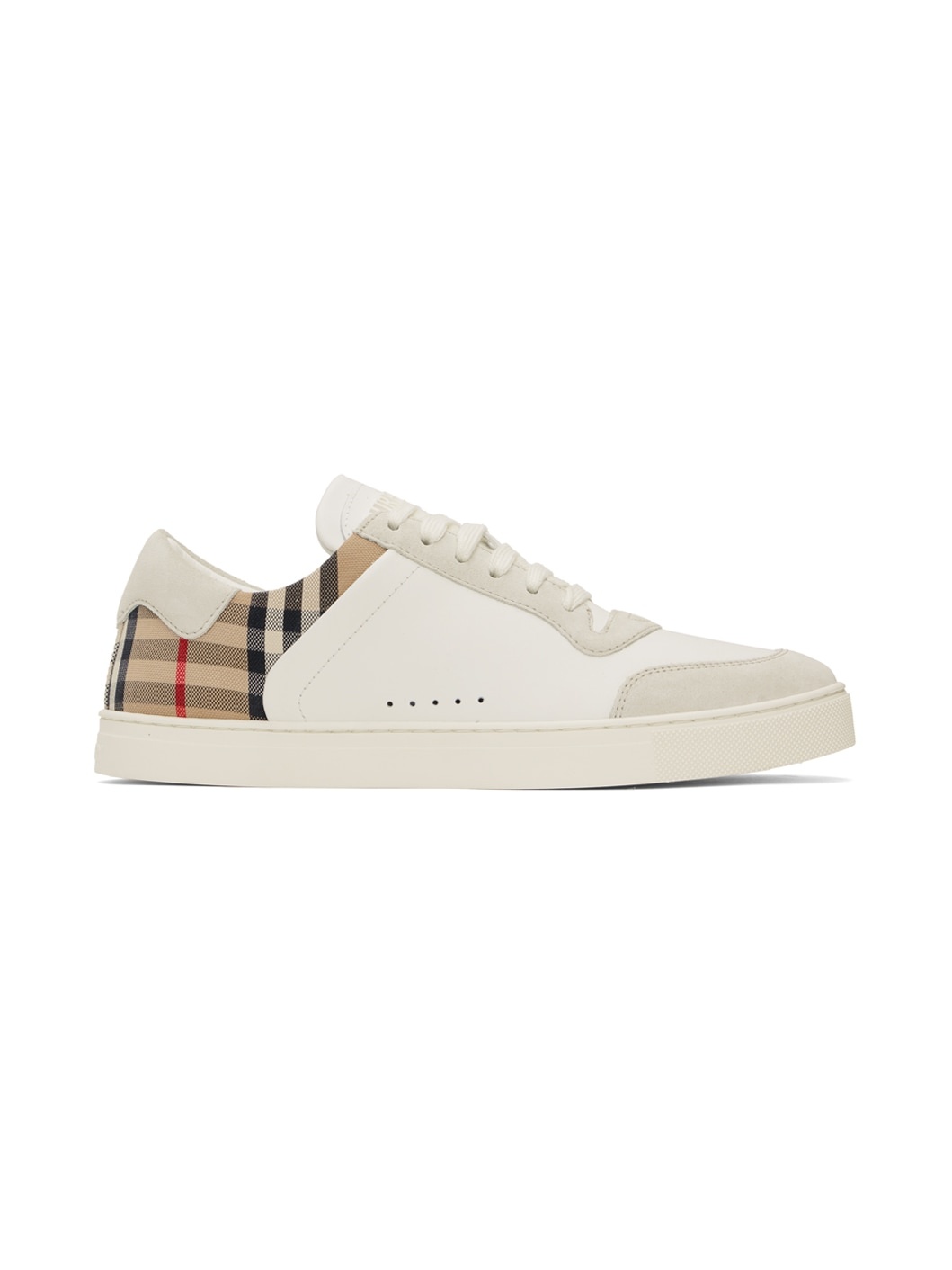White Check Sneakers - 1