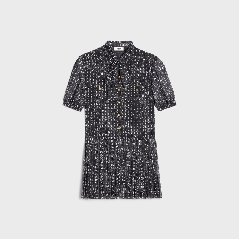 lavallière mini dress in silk georgette 1