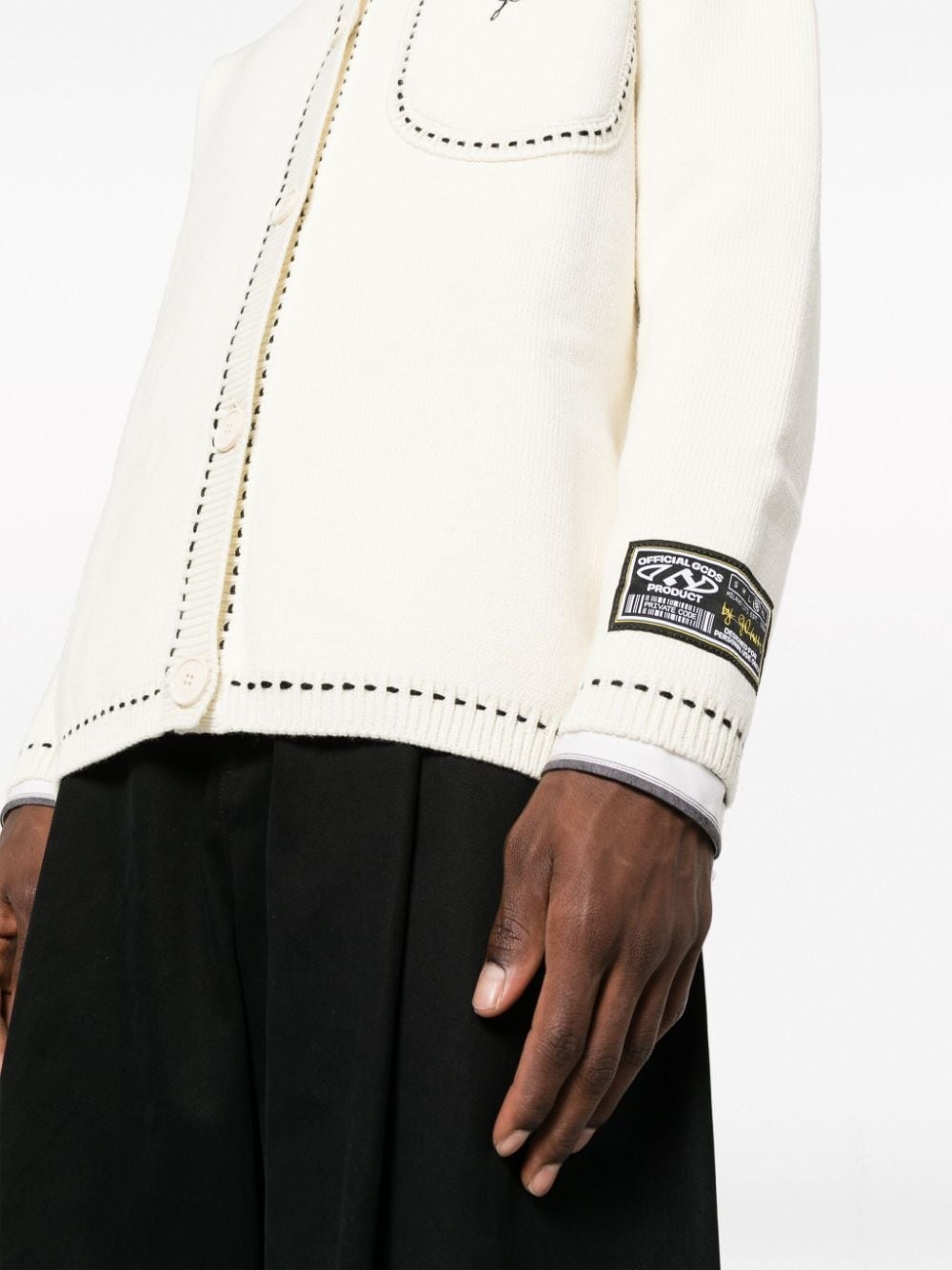 logo-embroidered hooded jacket - 5