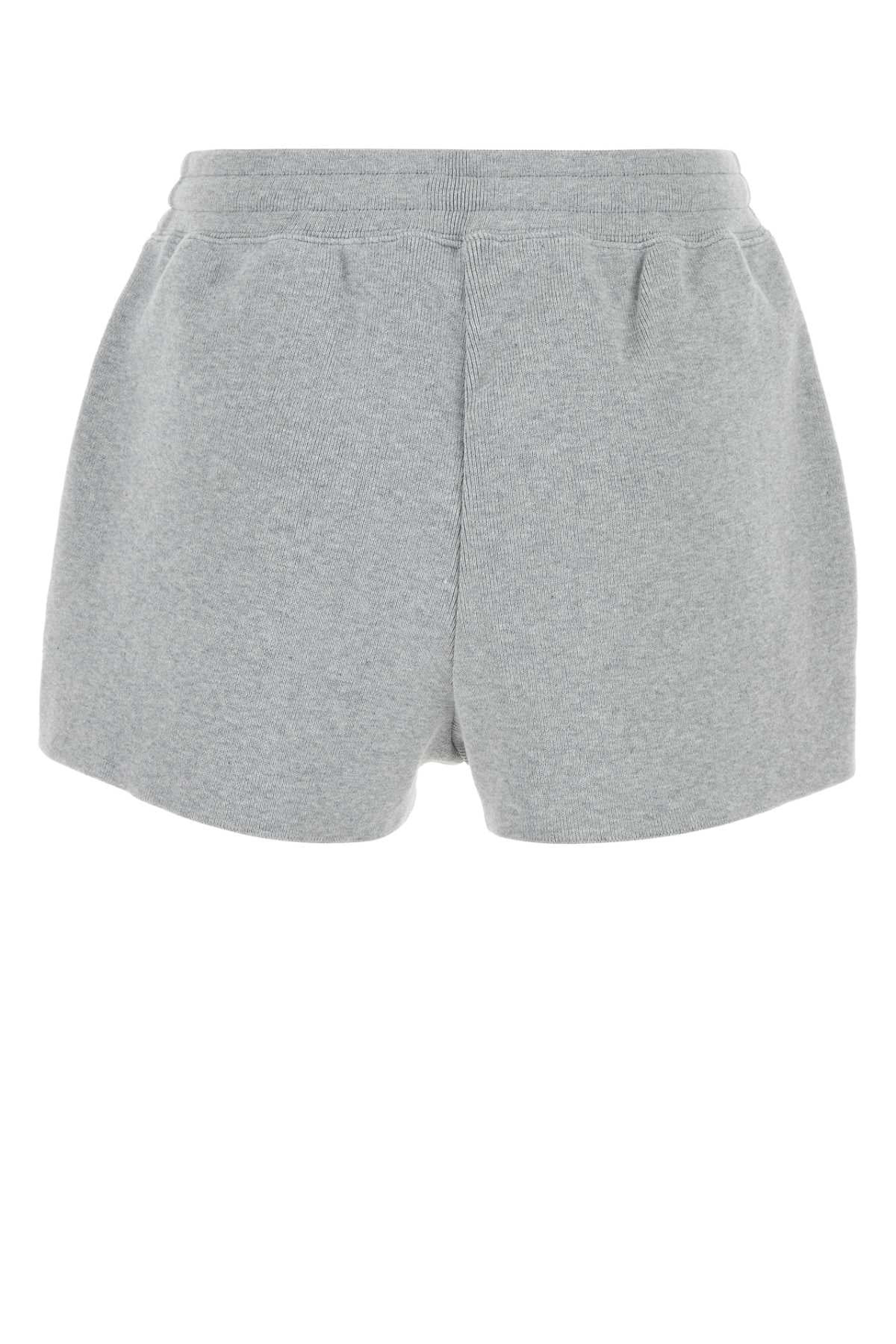 Miu Miu Women Grey Cotton Shorts - 2