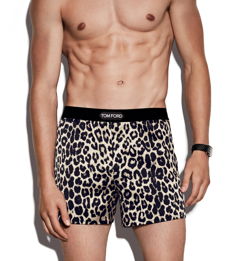TOM FORD SNOW LEOPARD SILK BOXERS outlook