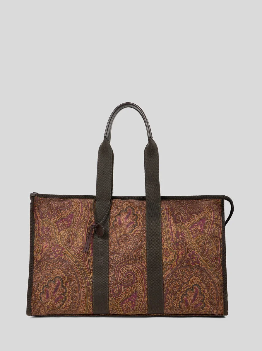 MAXI NYLON TRAVEL BAG WITH ARNICA MOTIF - 1
