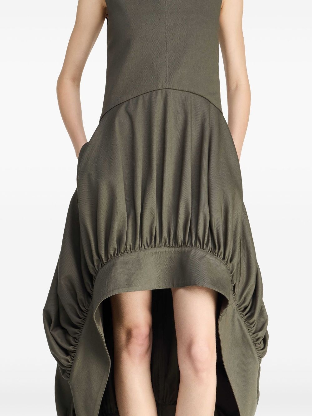 balloon-hem midi dress - 5