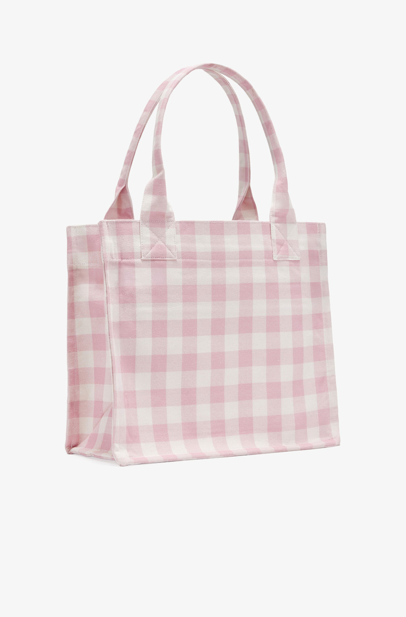 GANNI LARGE VICHY CHECK TOTE outlook