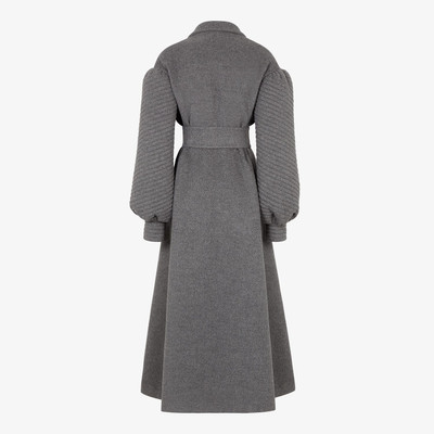 FENDI Gray double-sided cashmere coat outlook