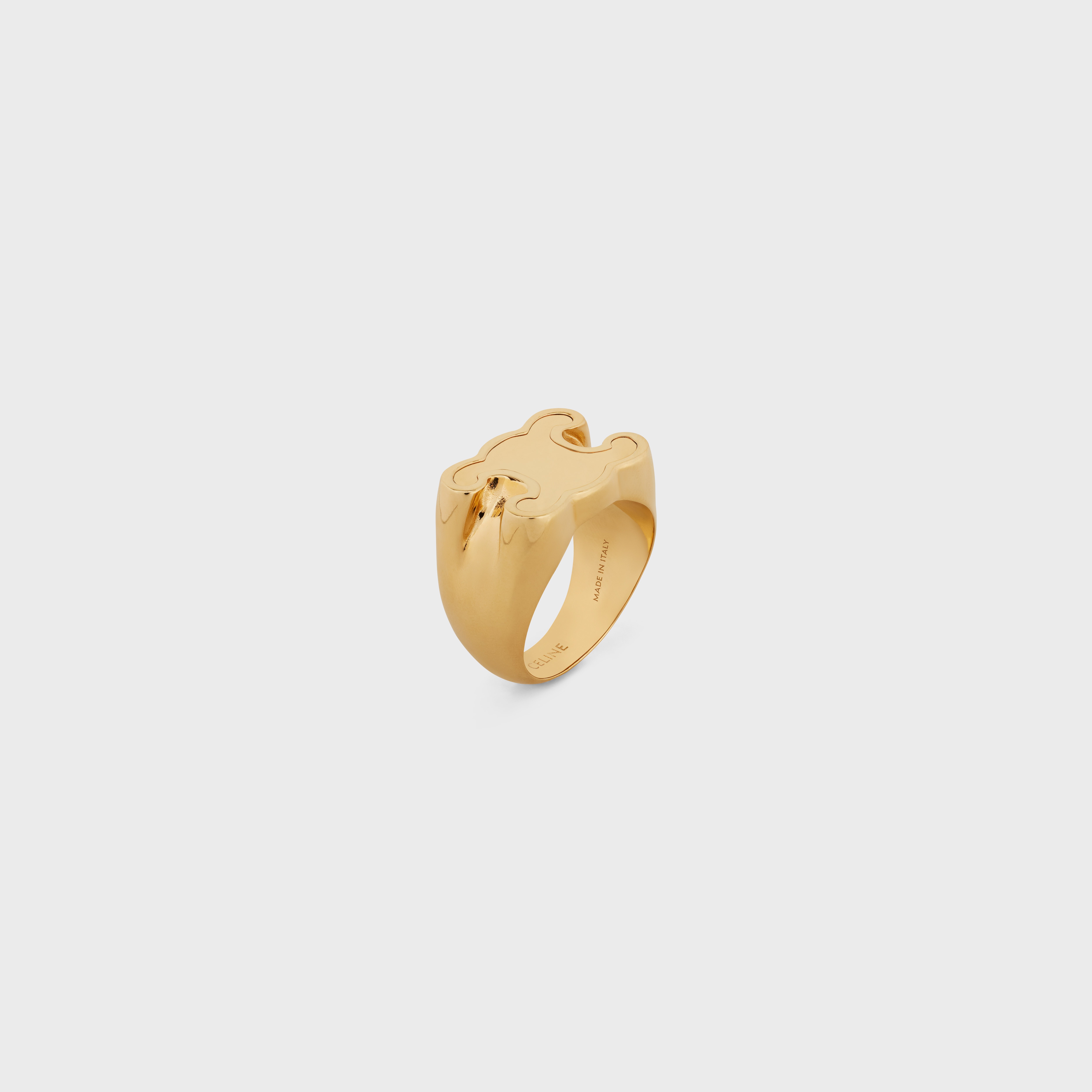Triomphe Chevalière Ring in Brass with Gold Finish - 2