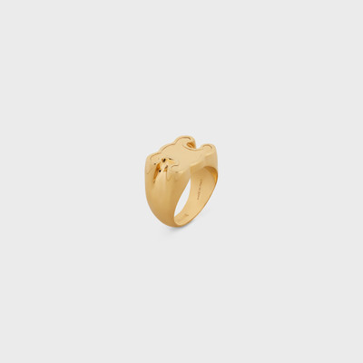 CELINE Triomphe Chevalière Ring in Brass with Gold Finish outlook
