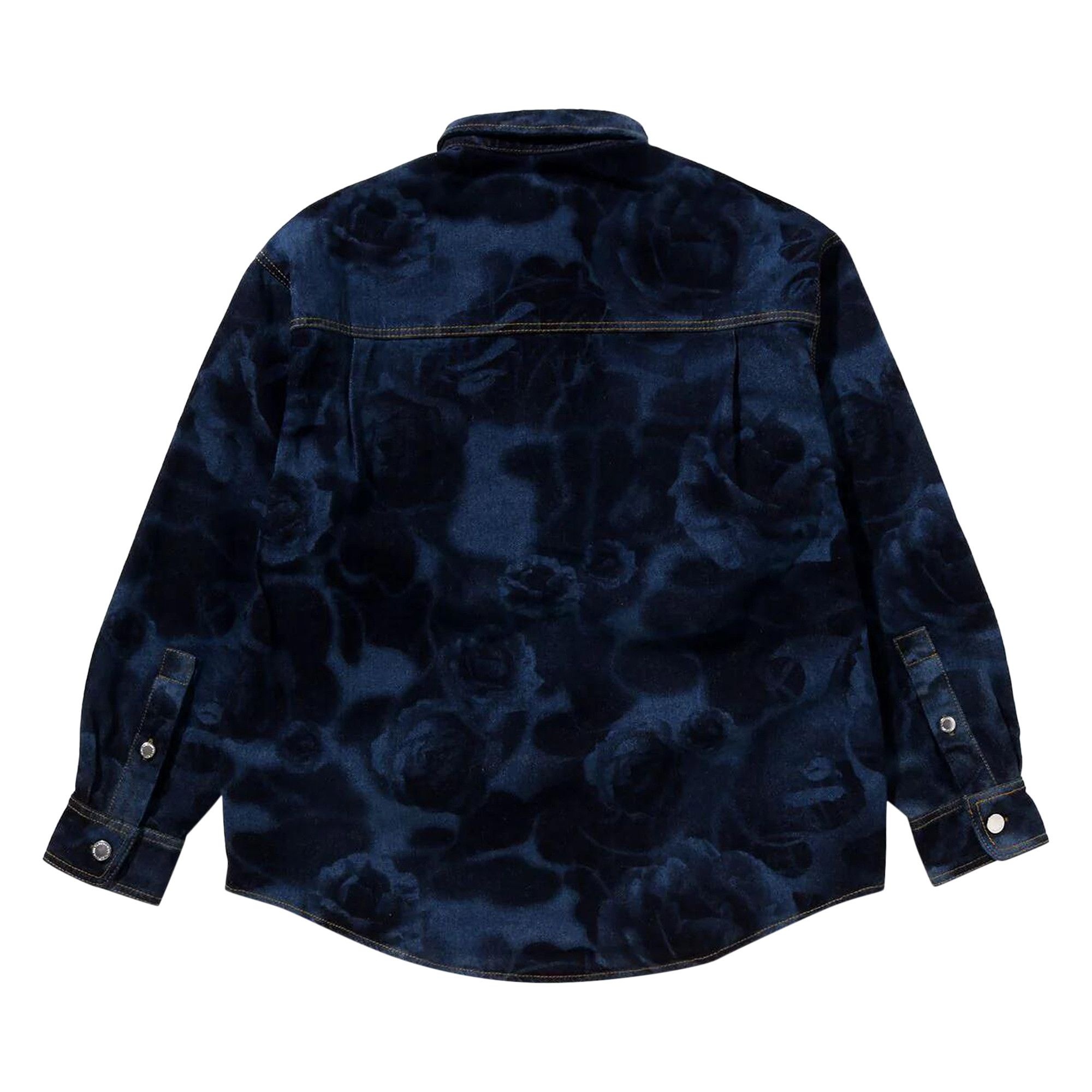 BAPE Floral Camo Jacquard 13Oz Denim Long-Sleeve Shirt 'Navy' - 2