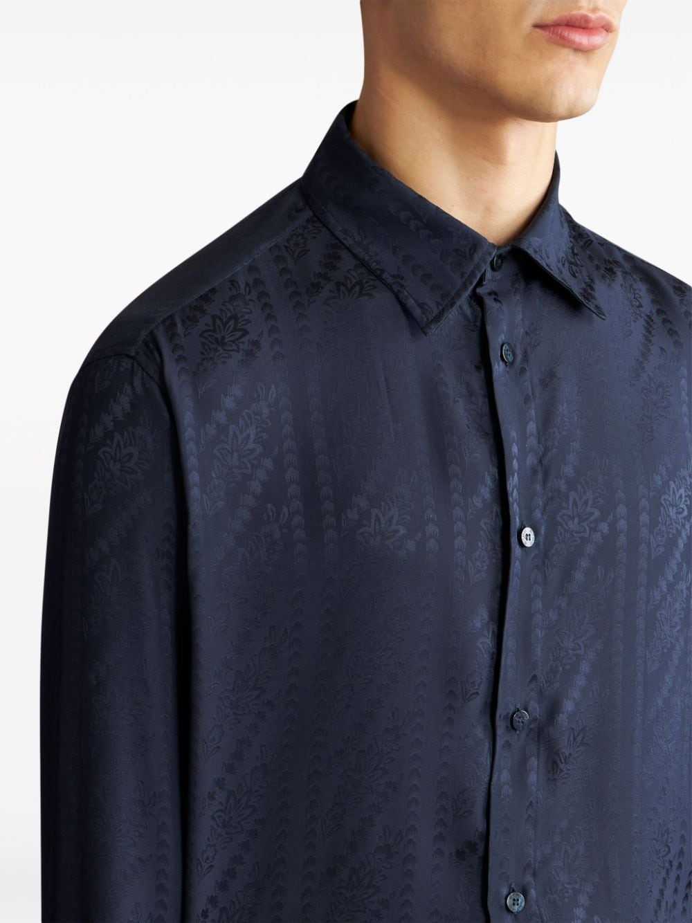 jacquard silk shirt - 3