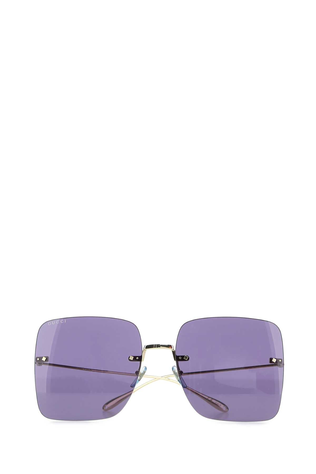 Gucci Women Gold Metal Sunglasses - 2