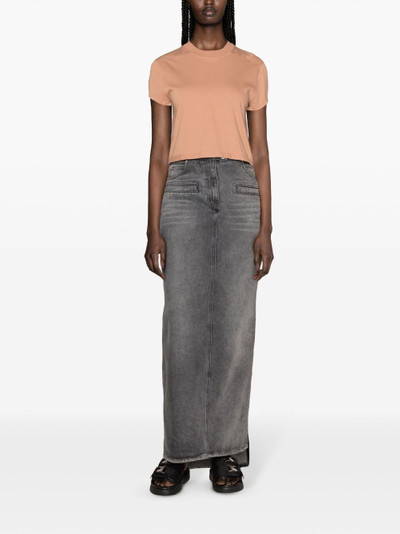 Rick Owens DRKSHDW Level organic cotton cropped T-shirt outlook