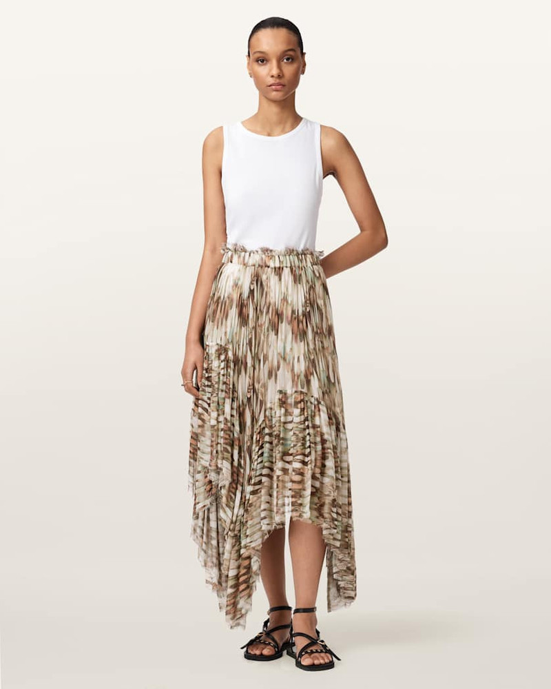 DANAE ASYMMETRIC TIERED MIDI SKIRT 5