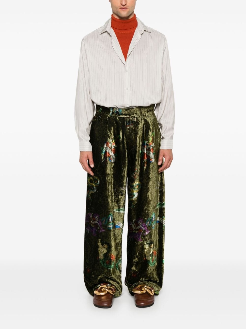 graphic-print trousers - 2