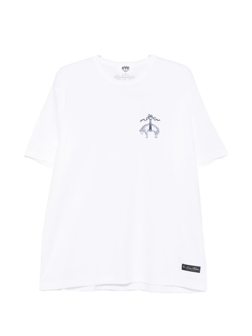 Junya Watanabe MAN Brooks Brothers logo-print T-shirt - WQ-T906