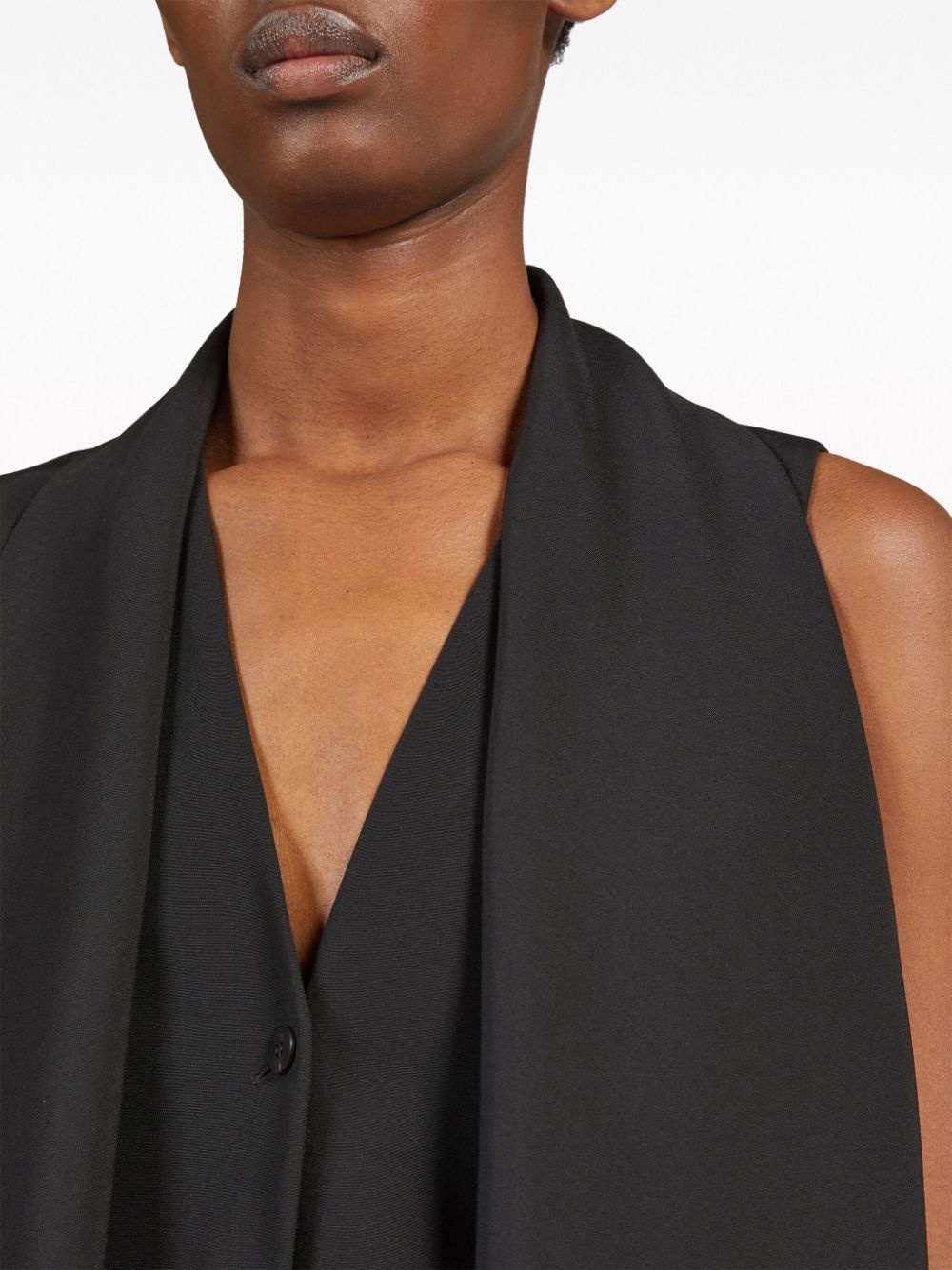 sash-detail V-neck waistcoat - 5