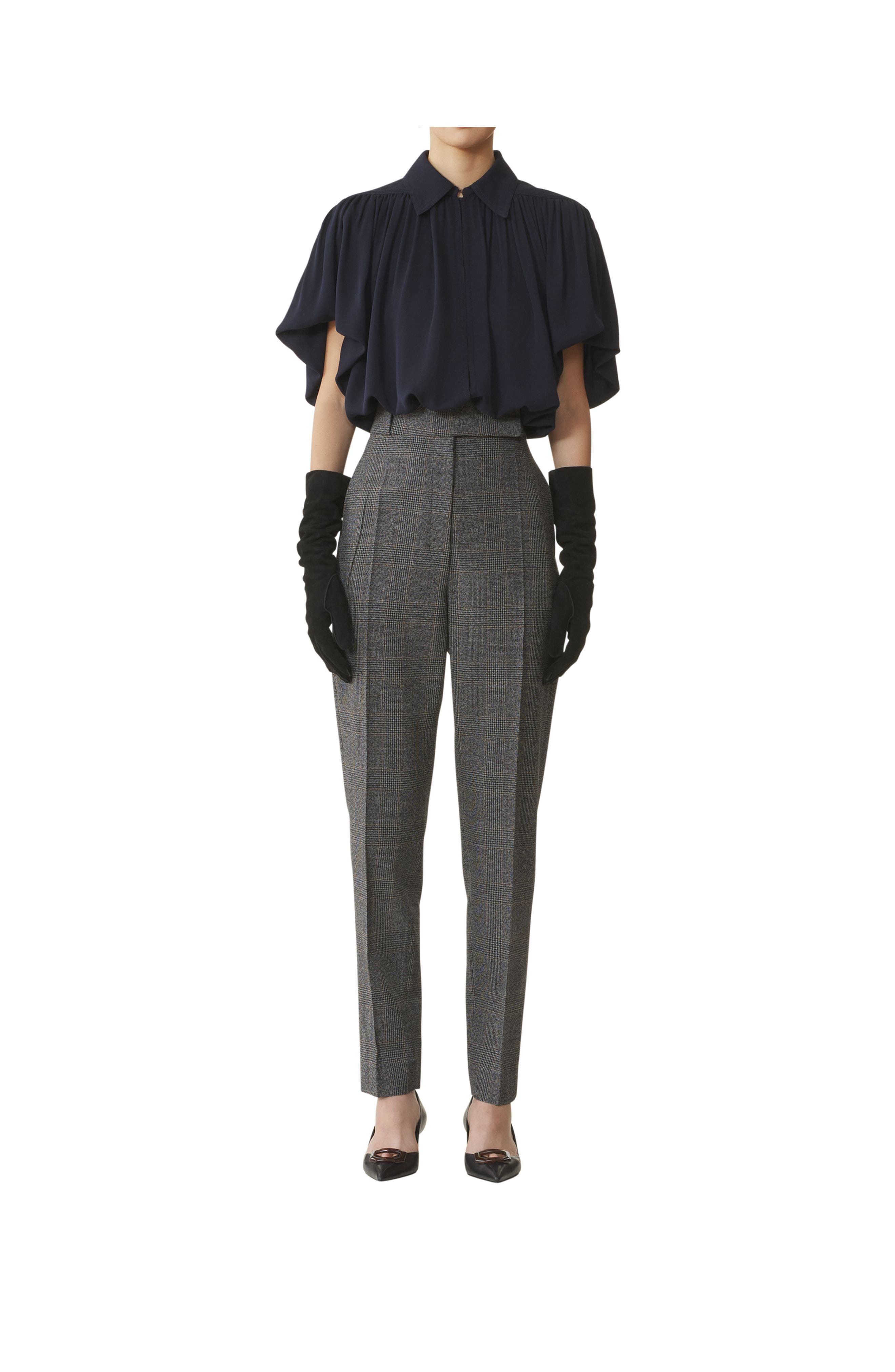 Lanvin Top In Silk Georgette in Black Navy at Nordstrom - 2