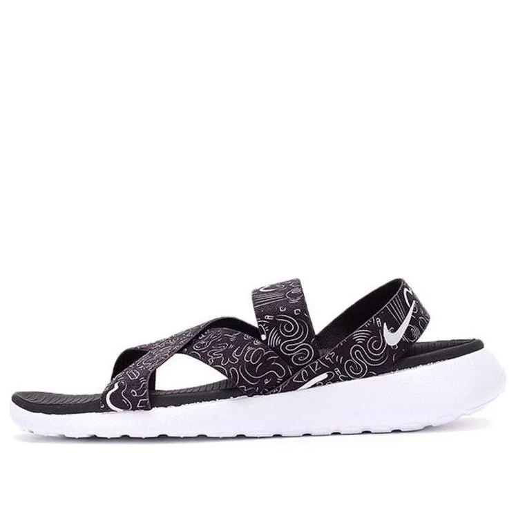 (WMNS) Nike Roshe One Sandal Print 'Black White' 832644-011 - 1
