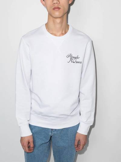 Alexander McQueen logo-print cotton sweatshirt outlook