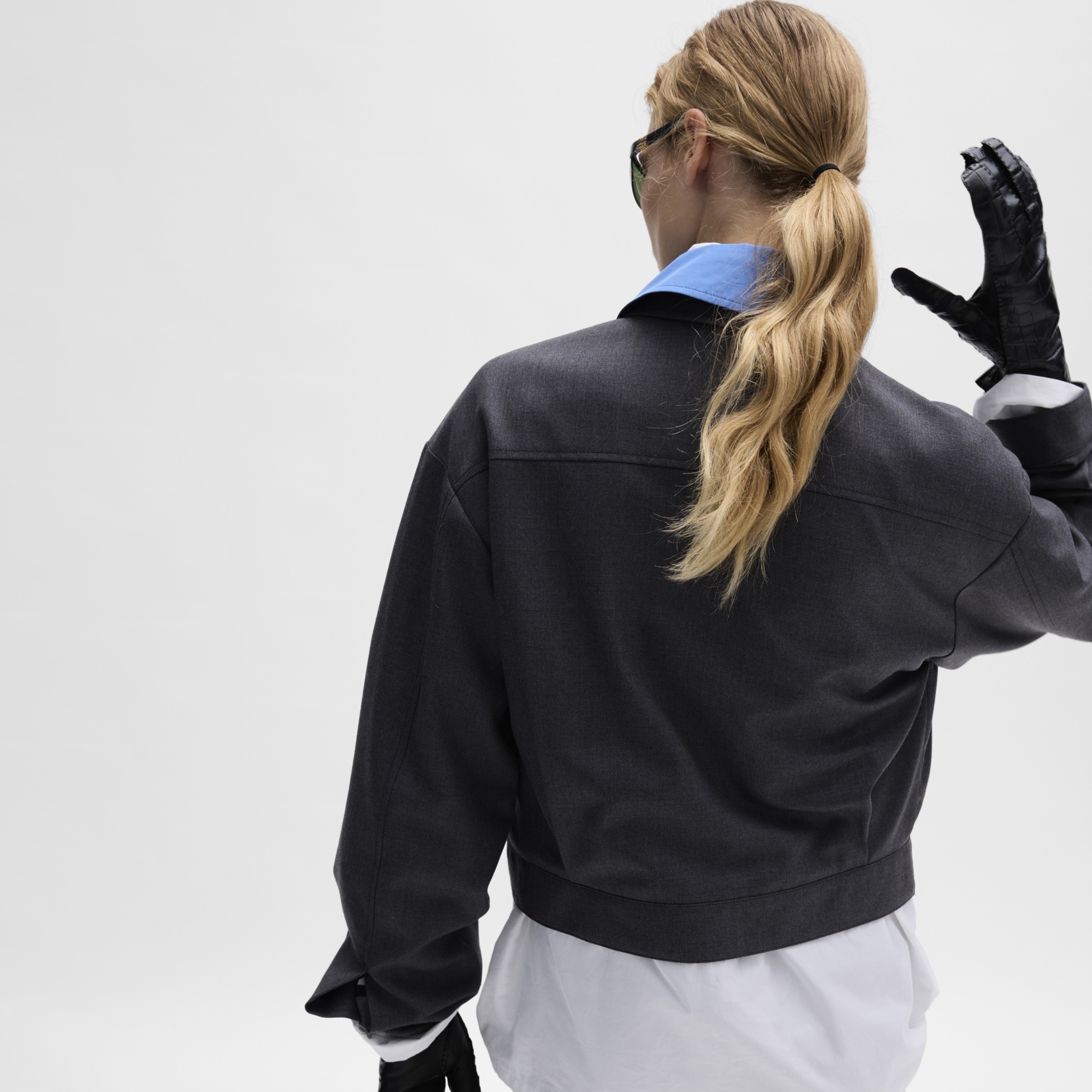 Single-breasted gabardine jacket - 3