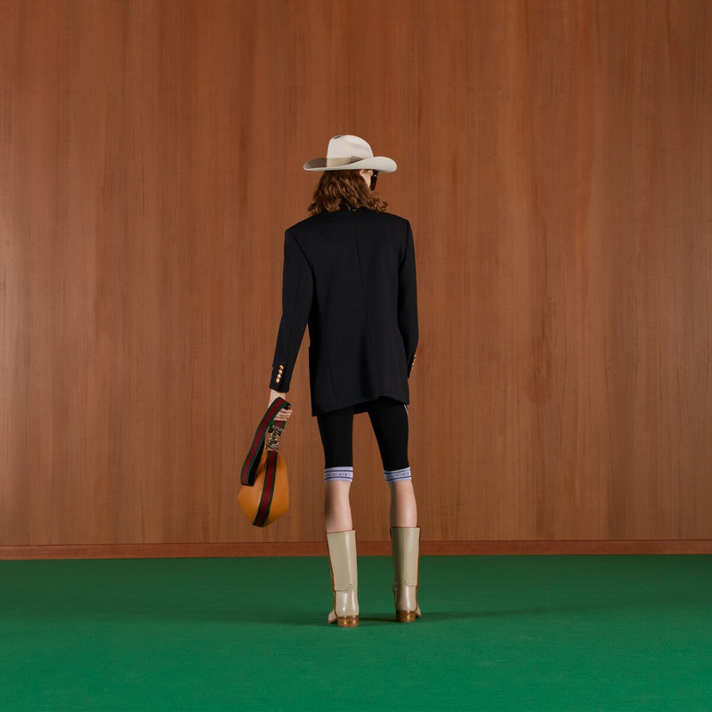 Jacquard tubular jersey short leggings 3