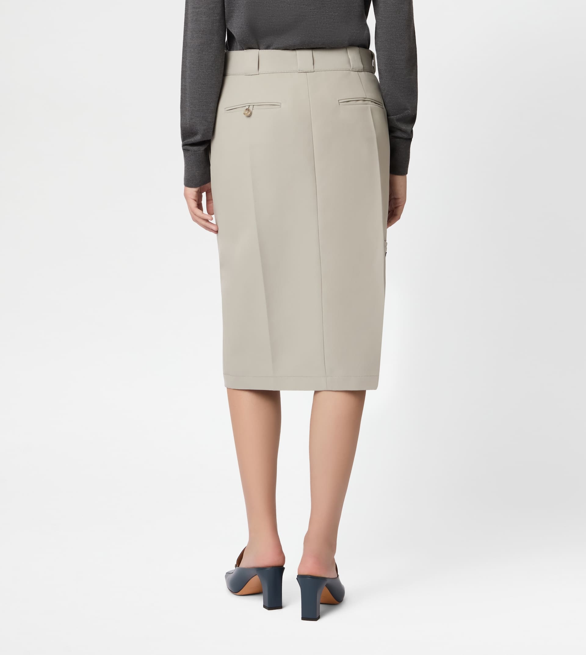 SKIRT IN COTTON - GREY - 6