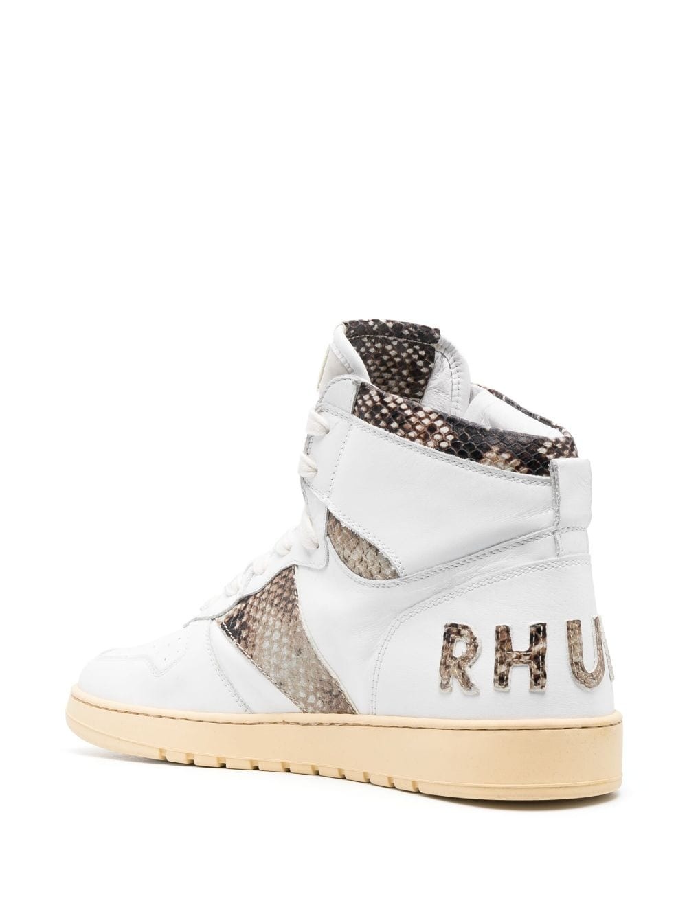 panelled high-top sneakers - 3
