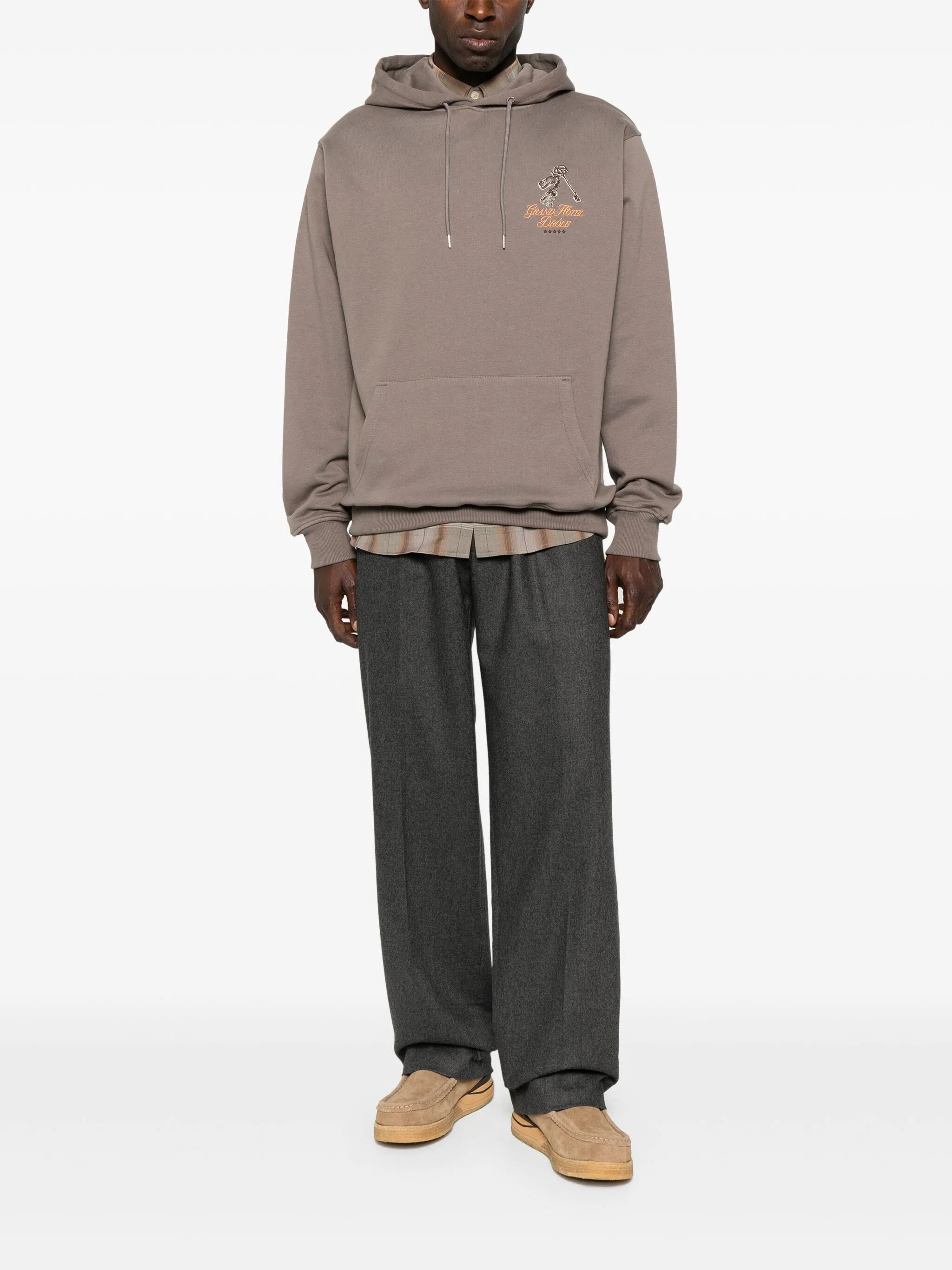 Drole De Monsieur Logo-embroidered Hoodie - 5
