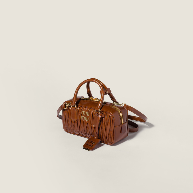 Miu Miu Arcadie shiny matelassé leather bag outlook