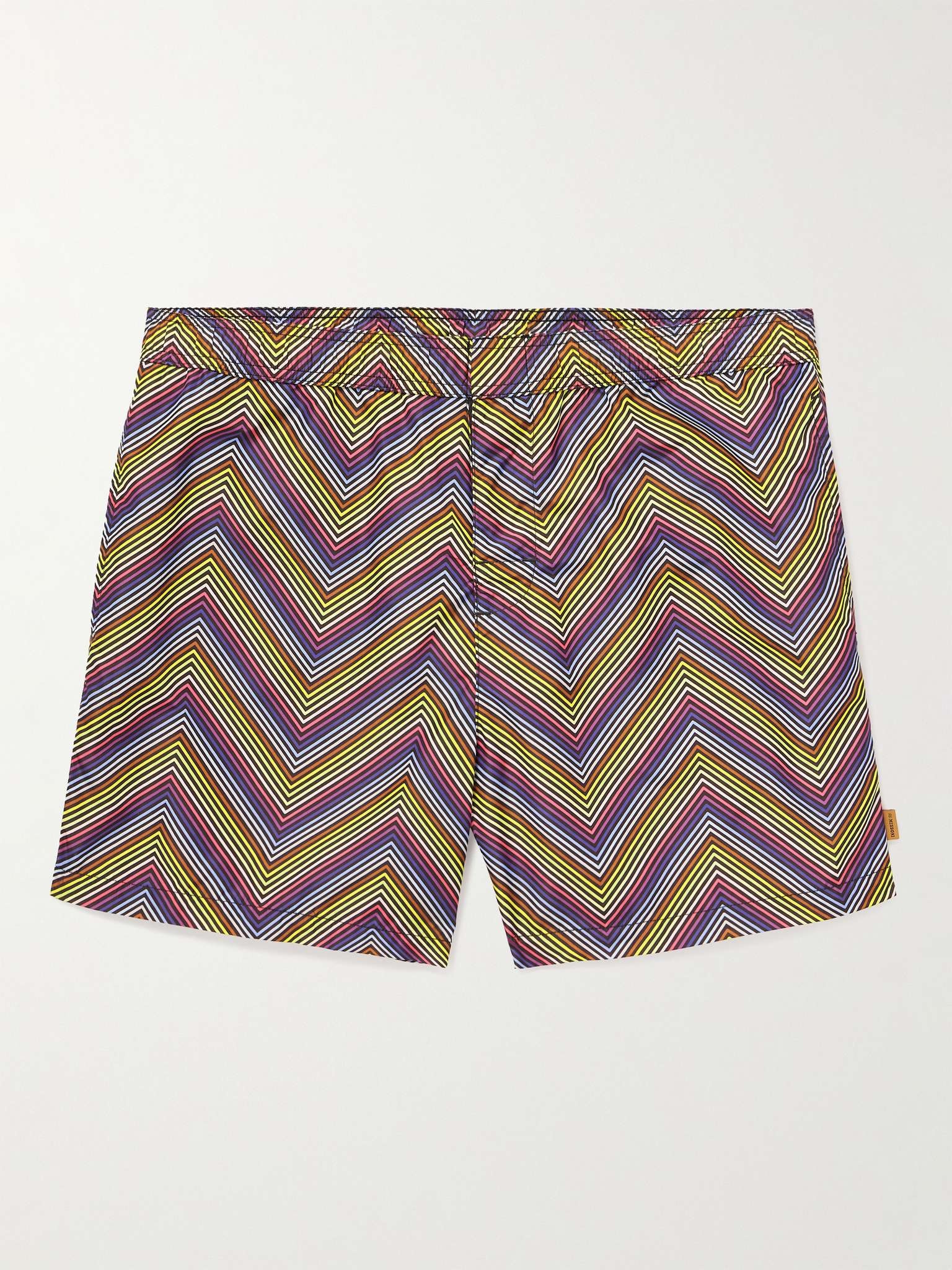 Slim-Fit Mid-Length Printed Swim Shorts - 1