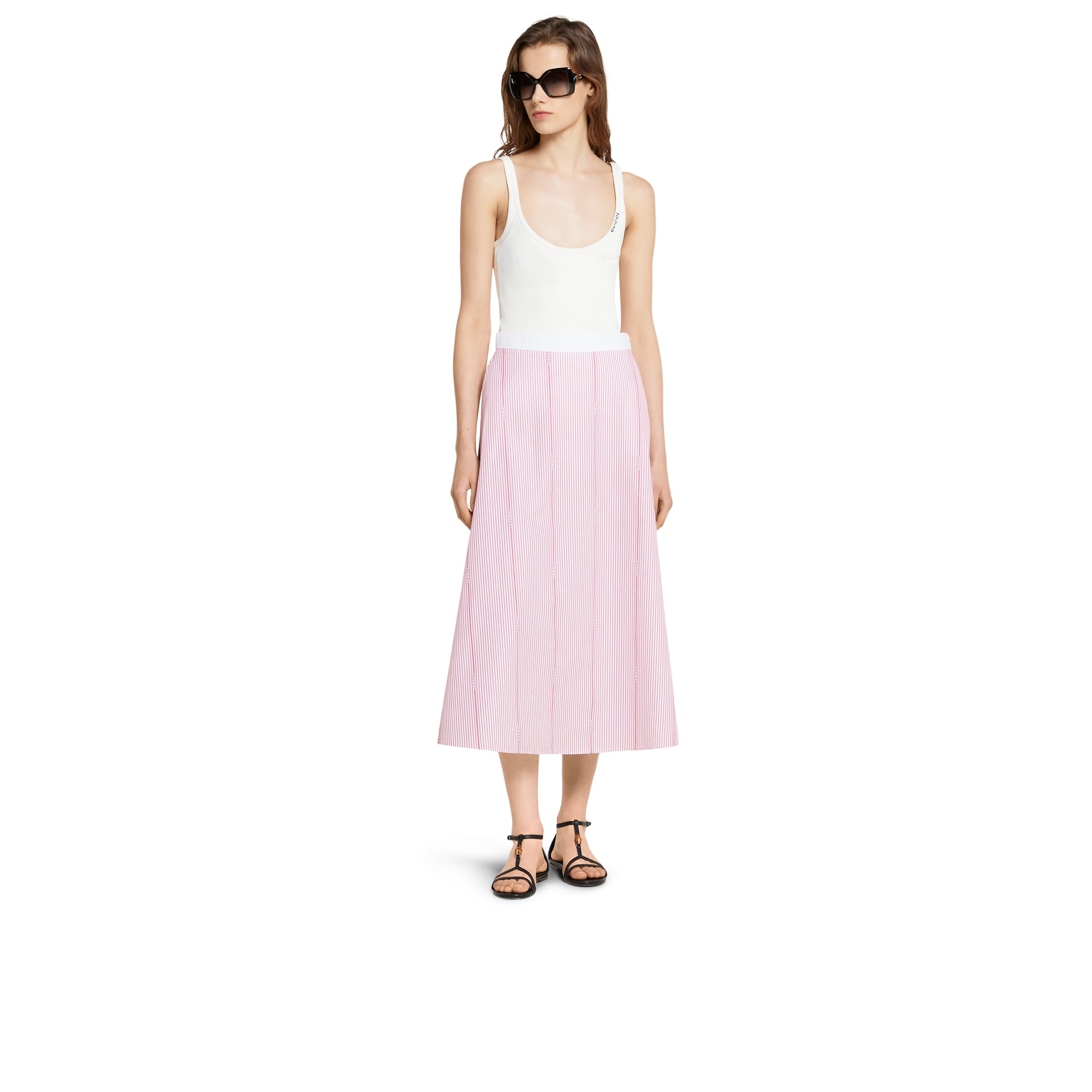 Gucci cotton fil coupé skirt - 3