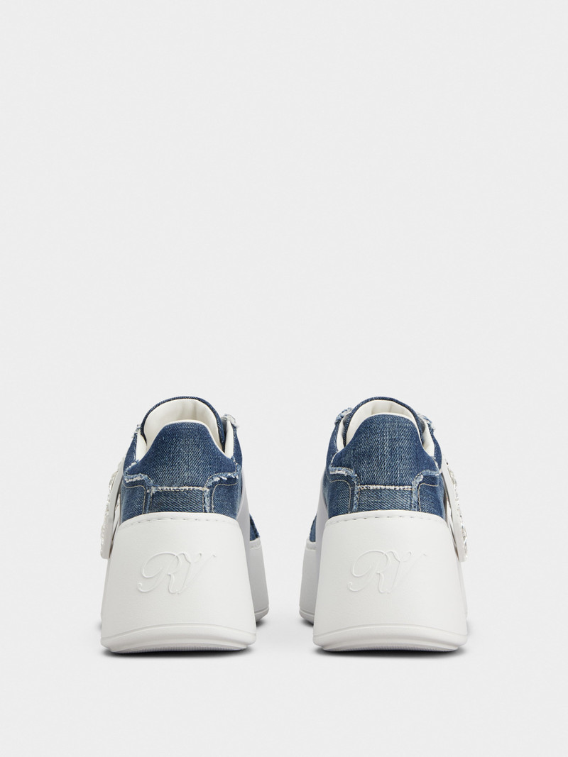 Roger Vivier Viv' Skate Sneakers in denim outlook