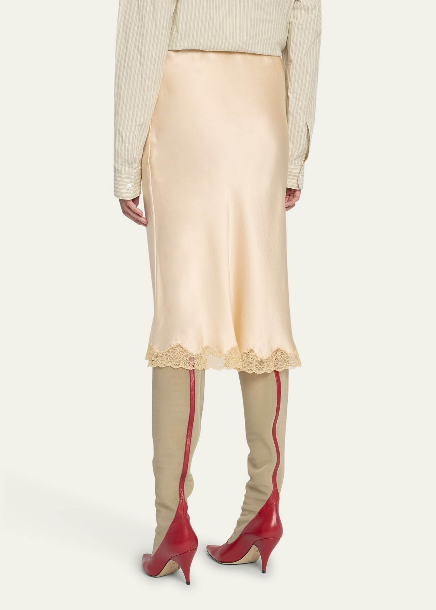 Irene Silk Slip Skirt - 3