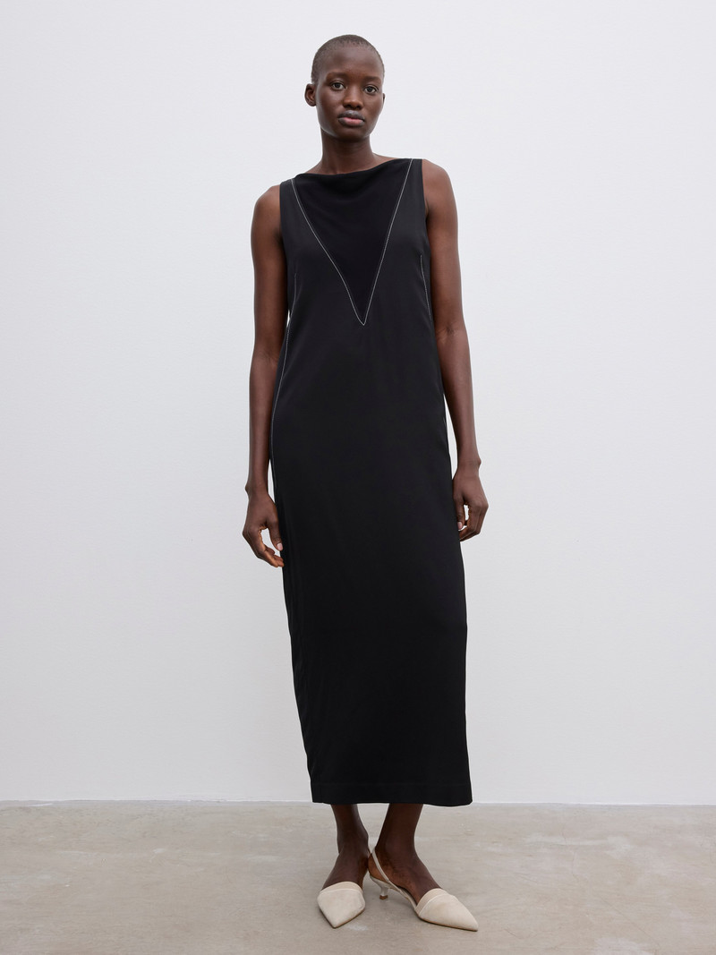 Sheer v-neck dress 1