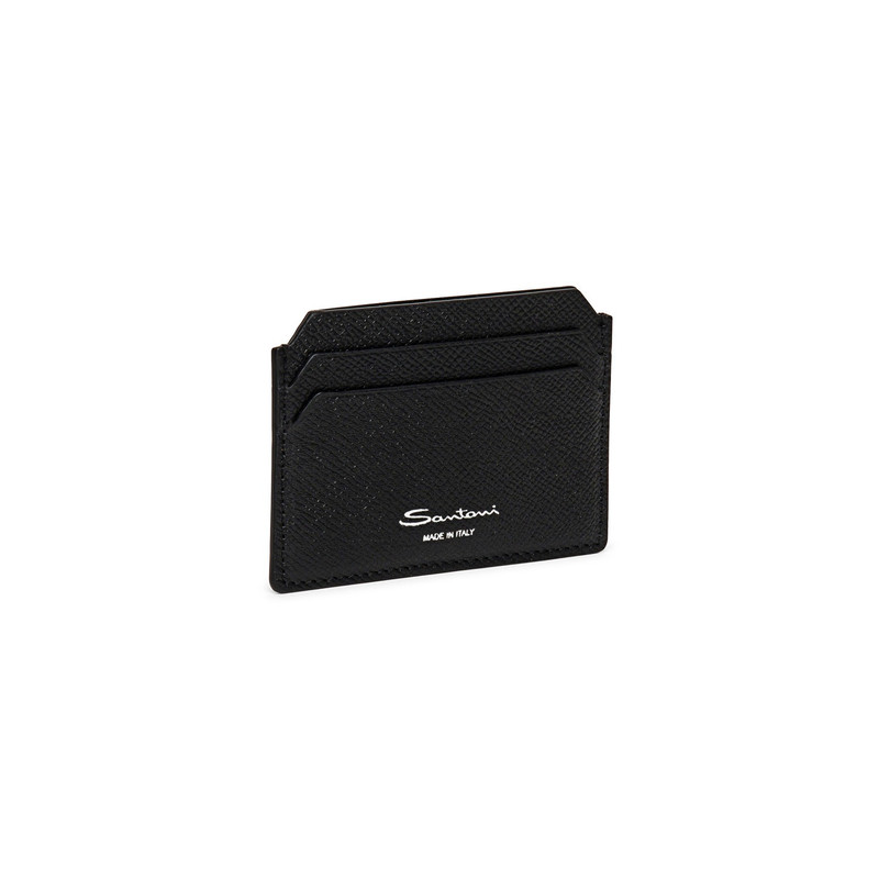 Black saffiano leather credit card holder 5