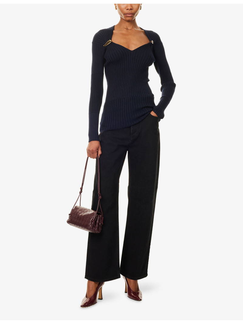 Bottega Veneta V-Neck Embellished Cashmere and Silk-Blend Jumper outlook